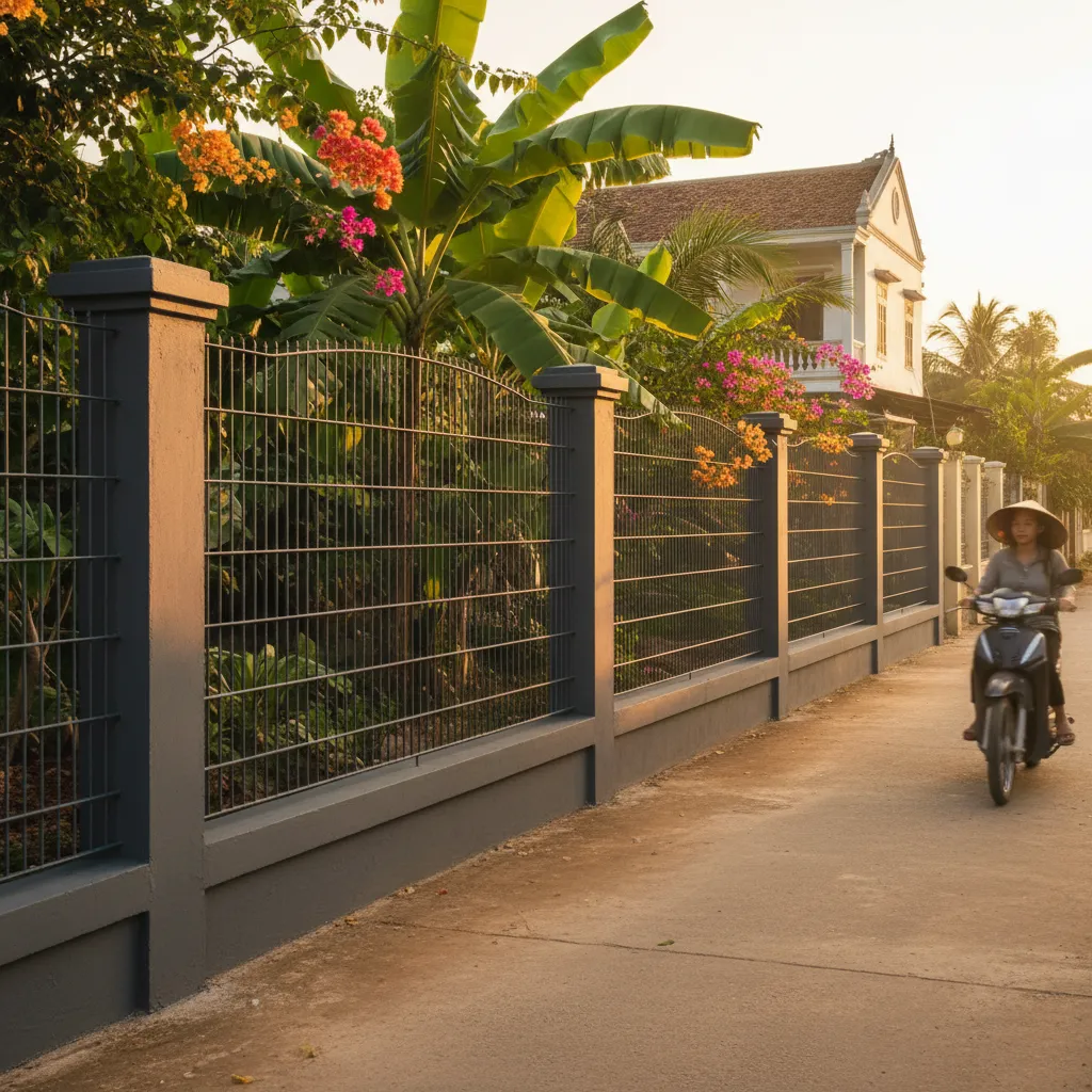 Hàng rào lưới thép hàn sơn tĩnh điện